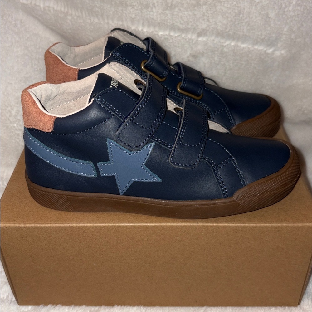 NWT Naturino Singery High Top Sneaker in Navy-Celeste-Copper - Picture 10 of 15